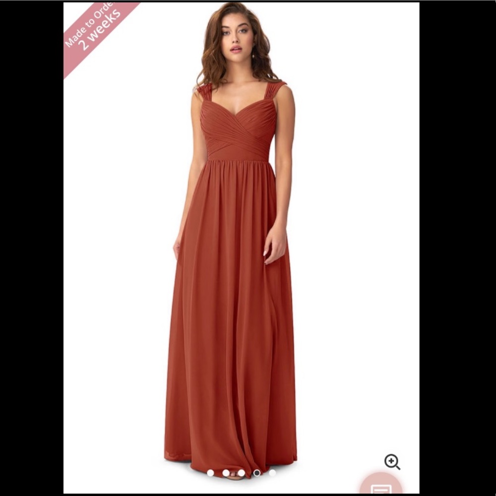 Azazie Bridsemaid Rust Dress worn once